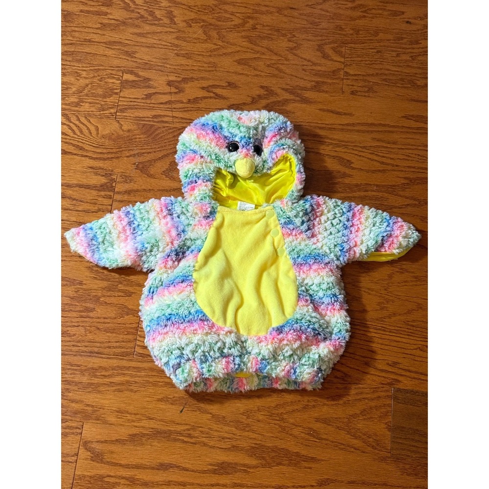 Infant Rainbow Bird Costume Faux Fur Plush Halloween Dress Up 0-6 Months